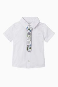 Cotton Shirt & Floral Tie Set