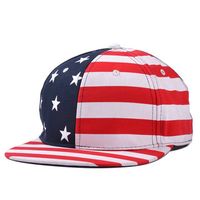 Men Women USA Flag Snapback Adjustable Baseball Cap Hip Hop Hat