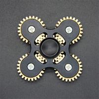 Four Corners EDC Five Gear Colorful Fidget Pattern Hand Spinner Rotating Toys Alloy Fingertips Gyro - thumbnail