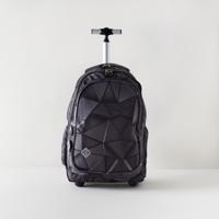 St. Right Geometric 3D Shape Print 18-inch Trolley Backpack - 32x25x47 cms