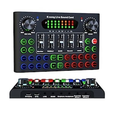 Live Sound Card Sound board Sound Effect Board Mixer for Live Broadcast K Songs Live Recording Home KTV Lightinthebox