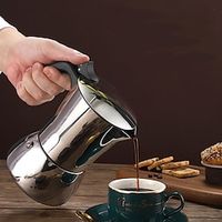 Coffee maker 304 stainless steel moka coffee maker coffee appliance moka pot amazon wholesale miniinthebox - thumbnail