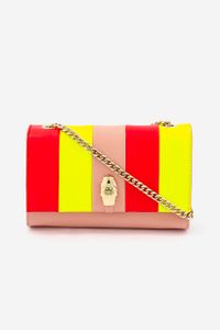 RSVP Cruise Shoulder Bag 14 H x 19.5 L x 5 W cm  Nude/Orange/Yellow