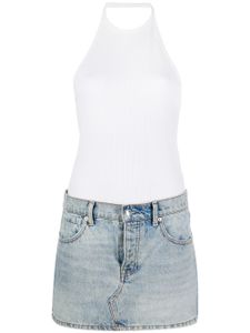 Alexander Wang denim-panelled dress - White