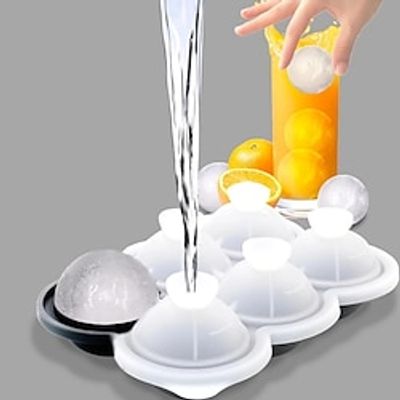 1pc Ice Cube Tray, Ice Hockey With Funnel, Large Ball Ice Maker Silicone Ice Cube Mold Easy Release For Cocktails, Drinks, Whiskey, Bourbon  Homemade Juice Lightinthebox