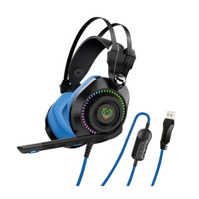 Vertux Bogota High Definition Game Command Over-Ear Gaming Headset With RGB LED Lights Blue