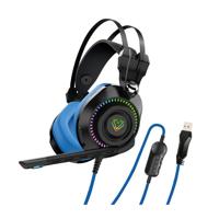 Vertux Bogota High Definition Game Command Over-Ear Gaming Headset With RGB LED Lights Blue