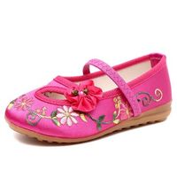 Chinoiserie Embroidered Shoes Casual Flats For Girls