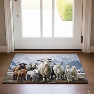 Highland Goats Doormat Non-Slip Oil Proof Rug Indoor Outdoor Mat Bedroom Decor Bathroom Mat Entrance Rug Door Mat Lightinthebox