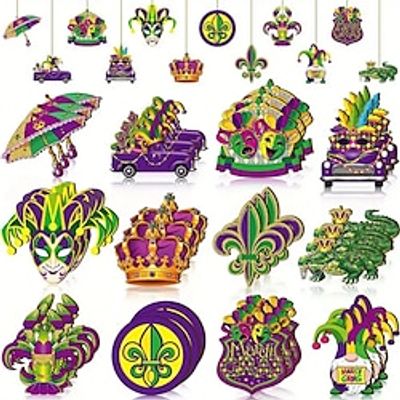 24pcs Carnival Masquerade Mask Wooden Hanging Ornaments Party Decor Holiday Supplies Tree DecorationsYard Decoration Holiday Arrangement Garden Decor miniinthebox 24pcs Carnival Masquerade Mask Wooden Hanging Ornaments Party Decor Holiday Supplies Tree DecorationsYard Decoration Holiday Arrangement Garden Decor miniinthebox