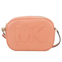 Michael Kors Jet Set Travel Medium Sherbert Leather Oval Camera Crossbody Bag (85036)