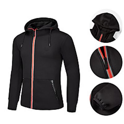 Men's Long Sleeve Running Jacket Hoodie Jacket Full Zip Jacket Top Athletic Athleisure Quick Dry Moisture Wicking Breathable Fitness Gym Workout Running Active Training Exercise Sportswear Solid Lightinthebox