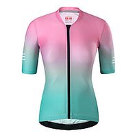 21Grams Women's Short Sleeve Cycling Jersey Summer Spandex Red Pink Gradient Bike Top Mountain Bike MTB Road Bike Cycling Quick Dry Moisture Wicking Sports Clothing Apparel / Stretchy / Athleisure miniinthebox - thumbnail