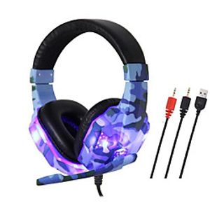 SOYTO SY830MV Gaming Headset USB 3.5mm Headphone 3.5mm Microphone Desktop Computer Ergonomic Design RGB Lights InLine Control for Apple Samsung Huawei Xiaomi MI  PC Computer Gaming miniinthebox