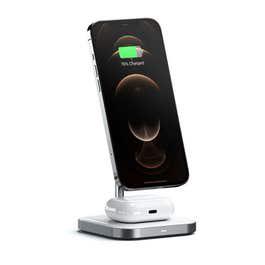 Satechi Aluminum 2-in-1 Magnetic Wireless Charging Stand