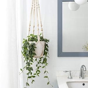 Artificial Plants Hanging Basket With Hook Macrame Plant Holder For Home Wedding Decor DIY Hanging Garland Fake Flowers Plant miniinthebox