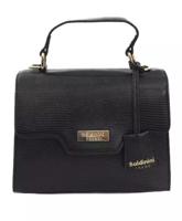 Baldinini Trend Elegant Black Shoulder Bag with Golden Accents (BATR-23373)