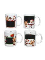 Christmas Kaemingk Ceramic Mug With Blackboards Assorted 1 Pc