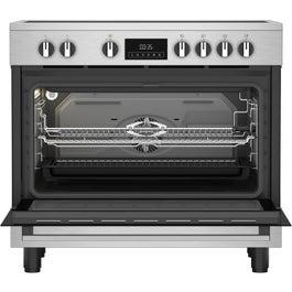 Ariston Electric Cooker 90 cm - Silver and Black (ARR9 EV830207XME)