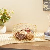 Metallic Open Frame Basket - 24x24x11 cms