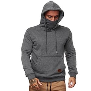 Men's Hoodie Black White Dark Gray Gray Hooded Plain Pocket Sports  Outdoor Daily Holiday Streetwear Cool Casual Spring   Fall Clothing Apparel Hoodies Sweatshirts  Lightinthebox