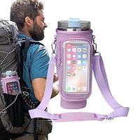 Mobile phone Bag Water Bottle Carrier Bag With  Zipper Bag Compatible With 40oz Tumbler With Handle Gradient Color Water Bottle Holder For running hiking cycling and other outdoor activities miniinthebox - thumbnail
