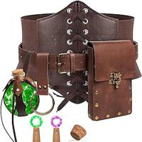 Retro Vintage Punk Gothic Medieval Steampunk Waist Belt Scabbard Belt Pouch Viking Knights Templar Men's Women's Unisex Halloween Performance Party LARP Corset Lightinthebox