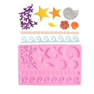 Ocean Sea Life Theme Cute 3D Coral Starfish Star Silicone Baking Chocolate Mold Fondant Cake Food Party Lace Decor Mat Lightinthebox