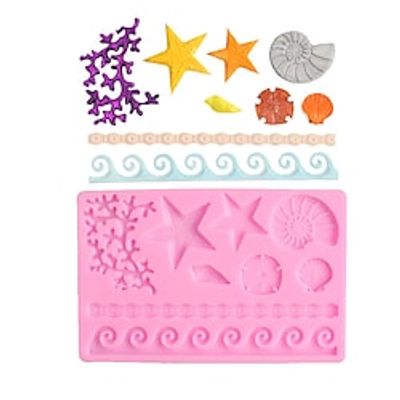 Ocean Sea Life Theme Cute 3D Coral Starfish Star Silicone Baking Chocolate Mold Fondant Cake Food Party Lace Decor Mat Lightinthebox
