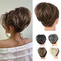 Messy Bun Hairpiece Tousled Updo Clip in Hair Bun with Side Comb Natural Adjustable Versatile Synthetic Hair Scrunchies for Women Girls Lightinthebox