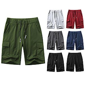 Men's Shorts Casual Shorts Pants Simple Short ArmyGreen Black Wine Light Grey Dark Gray miniinthebox