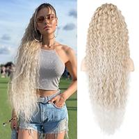 Drawstring Ponytail Extension Long Lightweight Full Natural Curly Fake Pony Tail Multi Layered Soft Clip in Hair Extensions Ponytail Synthetic Hairpiece Lightinthebox