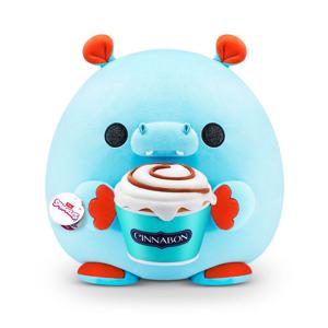 Zuru Snackles Series 1 Hugh The Hippo & Cinnabon Medium 13-Inch Plush Toy