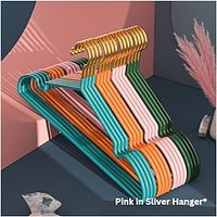 10Pcs Simple Non-Slip Plastic Dip Hanger Home Clothes Storage Rack Wet And Dry Clothes Drying Rack Bathroom Organizer Accessories miniinthebox - thumbnail