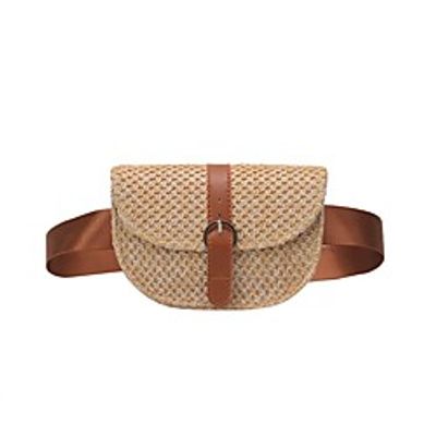 Women's Bags Crossbody Bag Straw Bag Daily Holiday 2021 Straw Bag MessengerBag Yellow Blushing Pink Lightinthebox