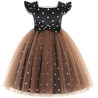 Toddler Girls' Party Dress Polka Dot Party Dress Knee-length Dress Performance Crew Neck Sleeveless Active Dress 3-7 Years Spring Black Red Lightinthebox - thumbnail