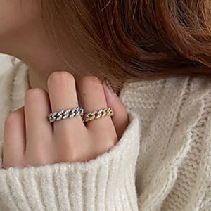 gold chain ring, light luxury, niche flashing diamond, micro-inlaid exquisite ring, high-quality korean version of the net red index finger ring bracelet Lightinthebox