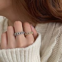 gold chain ring, light luxury, niche flashing diamond, micro-inlaid exquisite ring, high-quality korean version of the net red index finger ring bracelet Lightinthebox - thumbnail