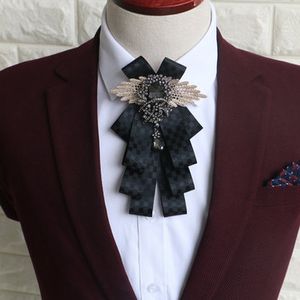 Fashion Mens Vintage Wedding Groomsmen Bow Flower Collar England Men's Business Suits Bowknots Tie