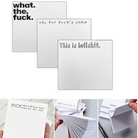 Funny Sticky Note  Gift, What The Fucks Sticky Notepad Novelty Notepads, Funny Sassy Rude Desk Accessory Gifts for Friends, Co-Workers, Boss miniinthebox - thumbnail