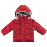 Kids Boys Hoodie Jacket Outerwear Solid Color Long Sleeve Zipper Coat Outdoor Adorable Daily Black Red Winter 3-7 Years Lightinthebox - thumbnail