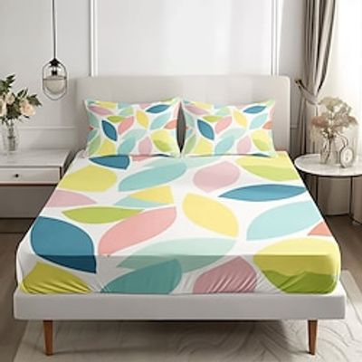 Geometry Fitted Sheet Set Ultra Soft Breathable Silky Bed Sheets Deep Pocket 100% Microfiber Bedding Sheets 3 Piece Queen King Size Lightinthebox Geometry Fitted Sheet Set Ultra Soft Breathable Silky Bed Sheets Deep Pocket 100% Microfiber Bedding Sheets 3 Piece Queen King Size Lightinthebox