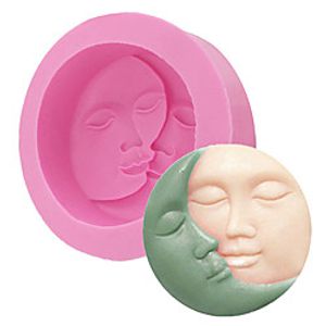 Sun and Moon Face Silicone Mold Craft DIY Fondant Chocolate Soap Mold Handmade Polymer Cake Decoration Tools miniinthebox