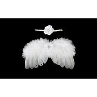 Kids Baby Girls' New Baby Angel Wings Set Children's Photo Props Feather Headband Feather Rhinestone Set Lightinthebox - thumbnail
