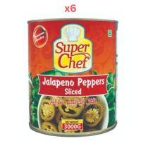 Super Chef Jalapeno Slices A10 (Pack Of 6)