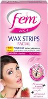 Fem Wax Strips for Facial Strawberry 20 Strips - thumbnail