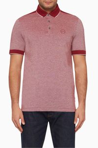 Embroidered Circle Logo Polo T-Shirt