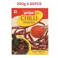 Priya Chilli Powder Pouch 200g Pack of 60