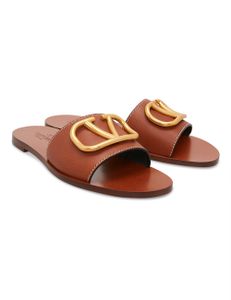 Vlogo Slide Sandals - Brown