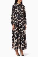 Tiered Maxi Dress in Animal Print - thumbnail